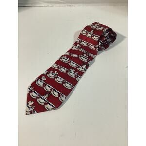 Peanuts Cup Of Joe (coffee cup) Snoopy Red 100% Silk Necktie Made In USA